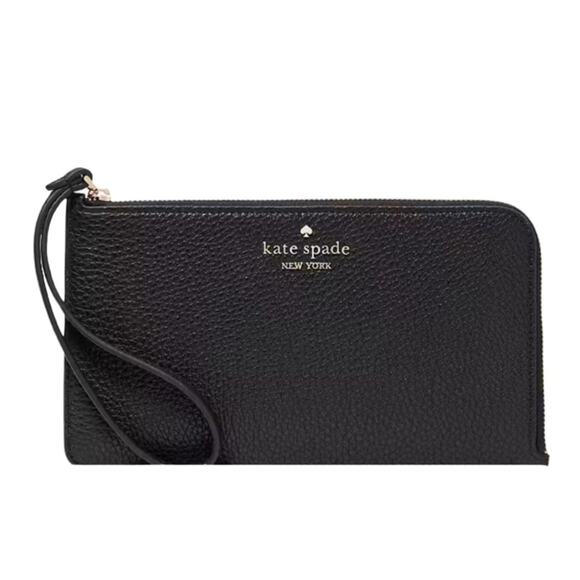 kate spade Handbags - kate spade Lucy Medium L-zip Wristlet - Black Retail $139